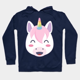 Happy Unicorn Emoji With Smiling Eyes Hoodie